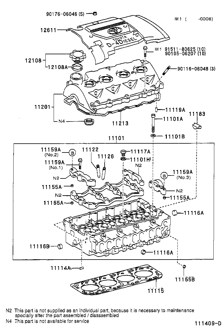 11101-09100 HEAD SUB-ASSY, CYLINDER product image