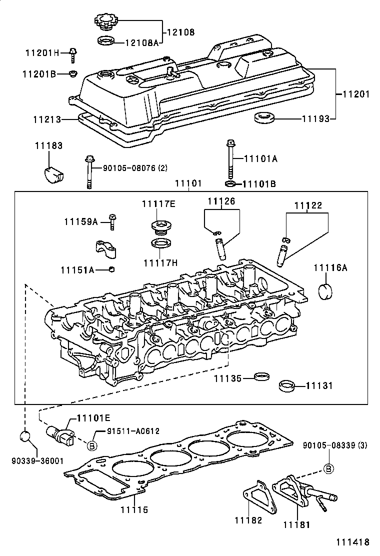 11122-58010 BUSH, INTAKE VALVE GUIDE product image