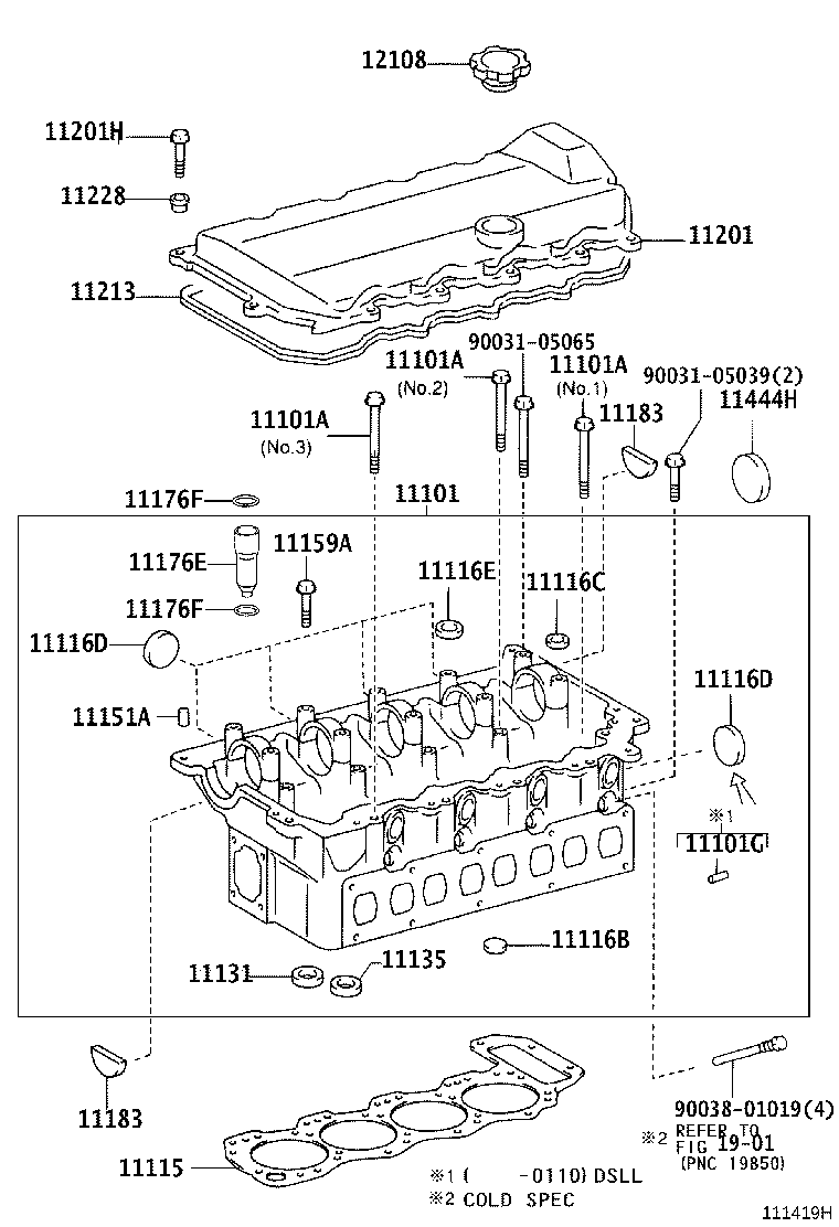 11101-78070 HEAD SUB-ASSY, CYLINDER product image