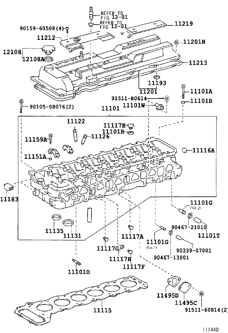 11101-69097 HEAD SUB-ASSY, CYLINDER product image