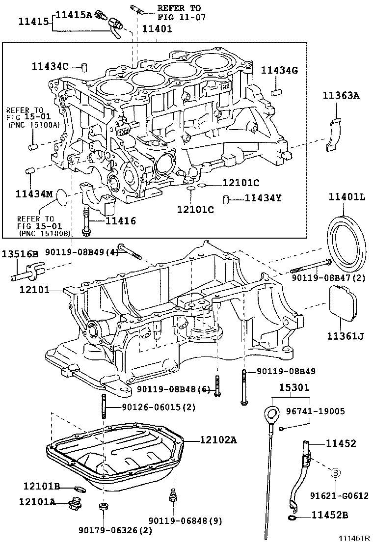 11401-29845 BLOCK SUB-ASSY, CYLINDER product image