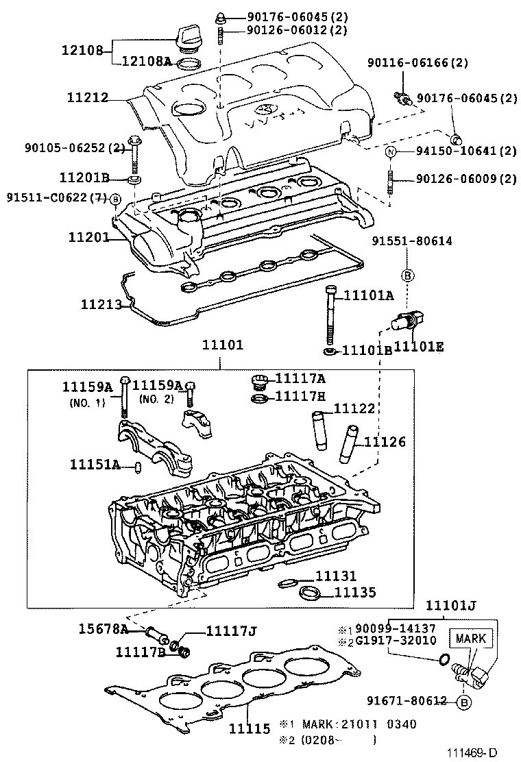 11101-21060 HEAD SUB-ASSY, CYLINDER product image