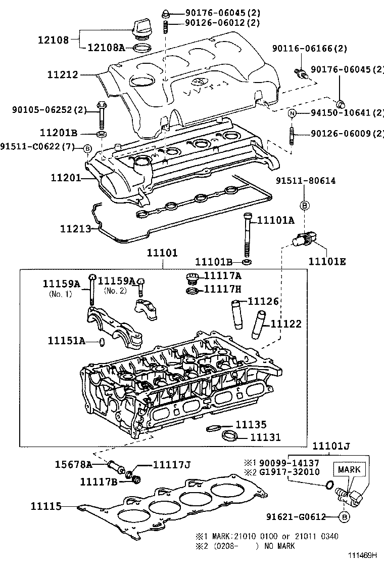 11101-23051 HEAD SUB-ASSY, CYLINDER product image