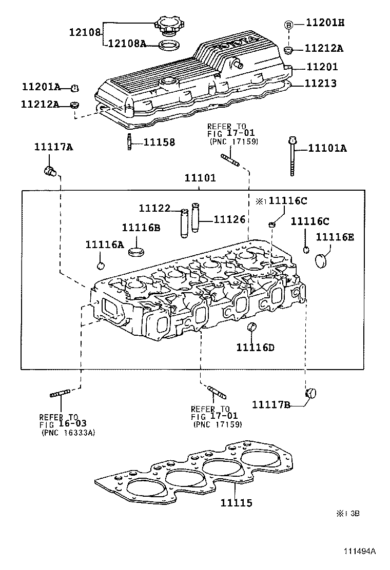 11101-49387 HEAD SUB-ASSY, CYLINDER product image