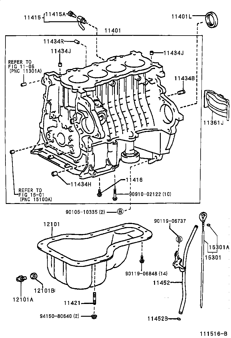 11401-09130 BLOCK SUB-ASSY, CYLINDER product image