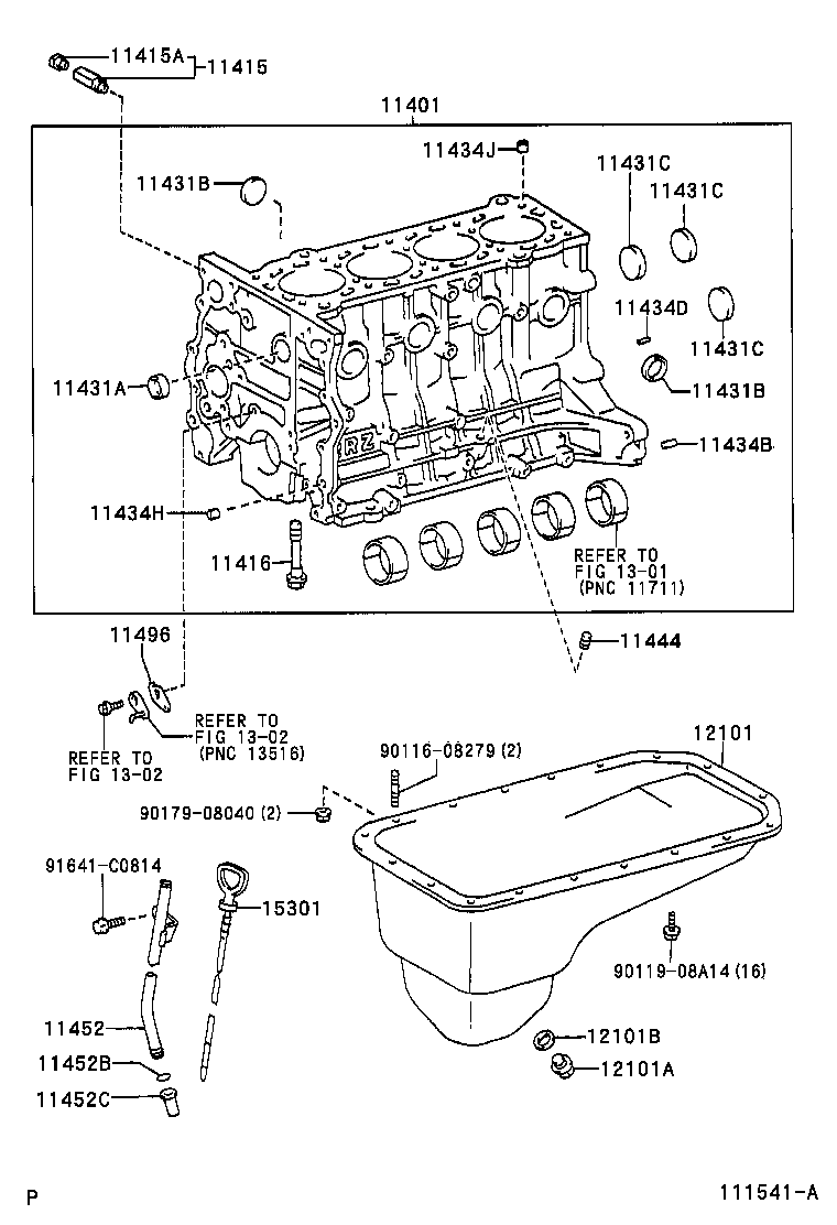 11401-09072 BLOCK SUB-ASSY, CYLINDER product image