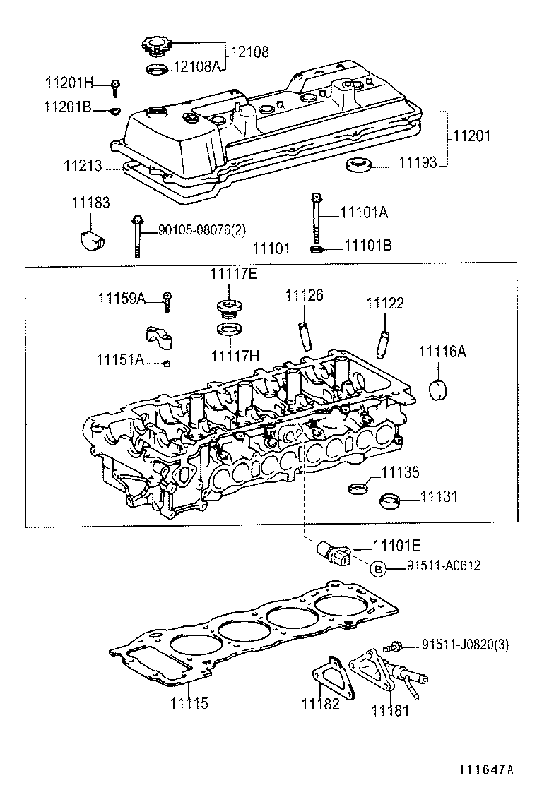 11101-79306 HEAD SUB-ASSY, CYLINDER product image