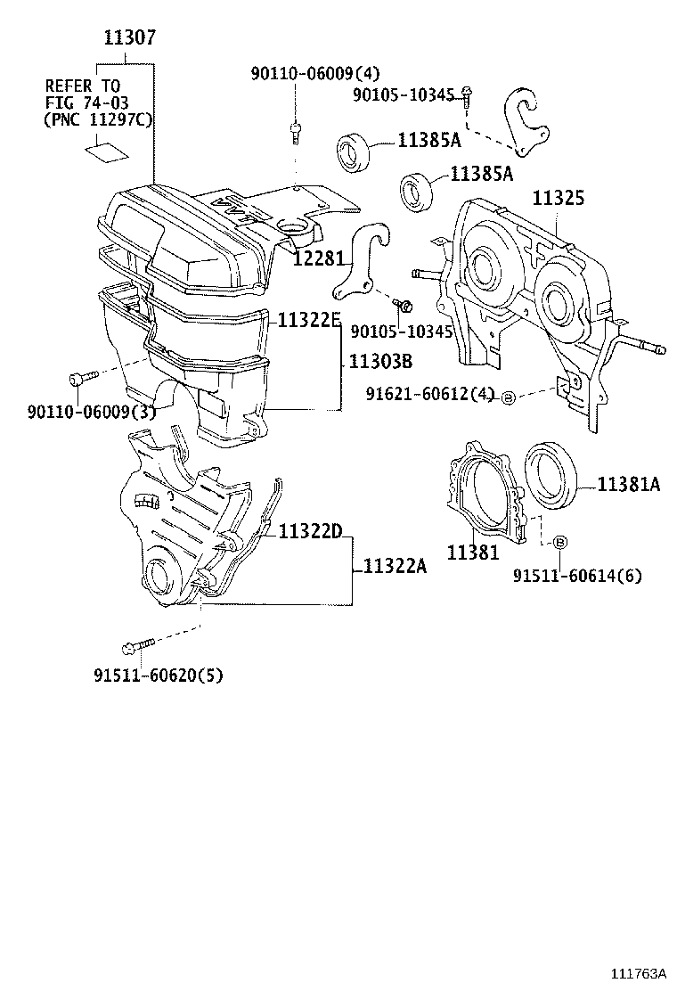 11381-46010 RETAINER, ENGINE REAR OIL SEAL product image