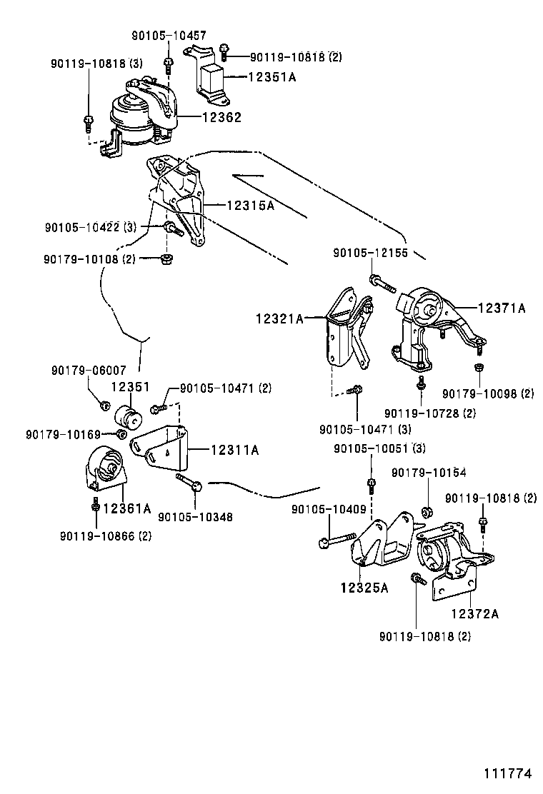 12351-02030 DAMPER, ENGINE MOUNTING product image