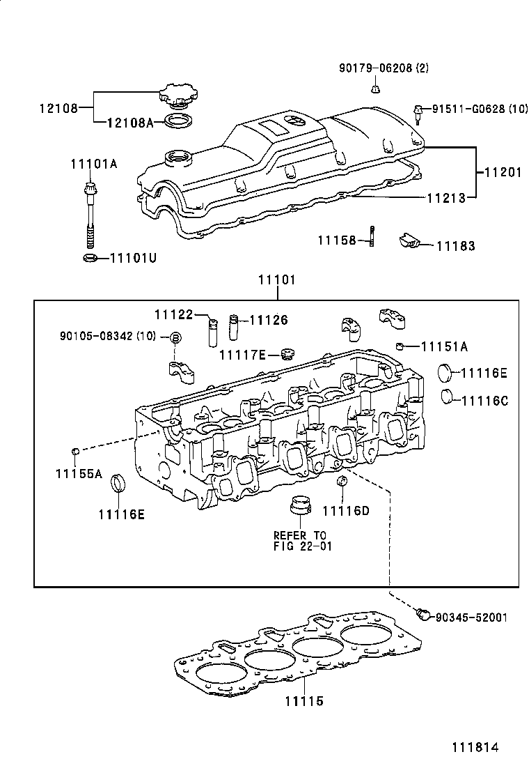 11115-05020-B0 GASKET, CYLINDER HEAD product image