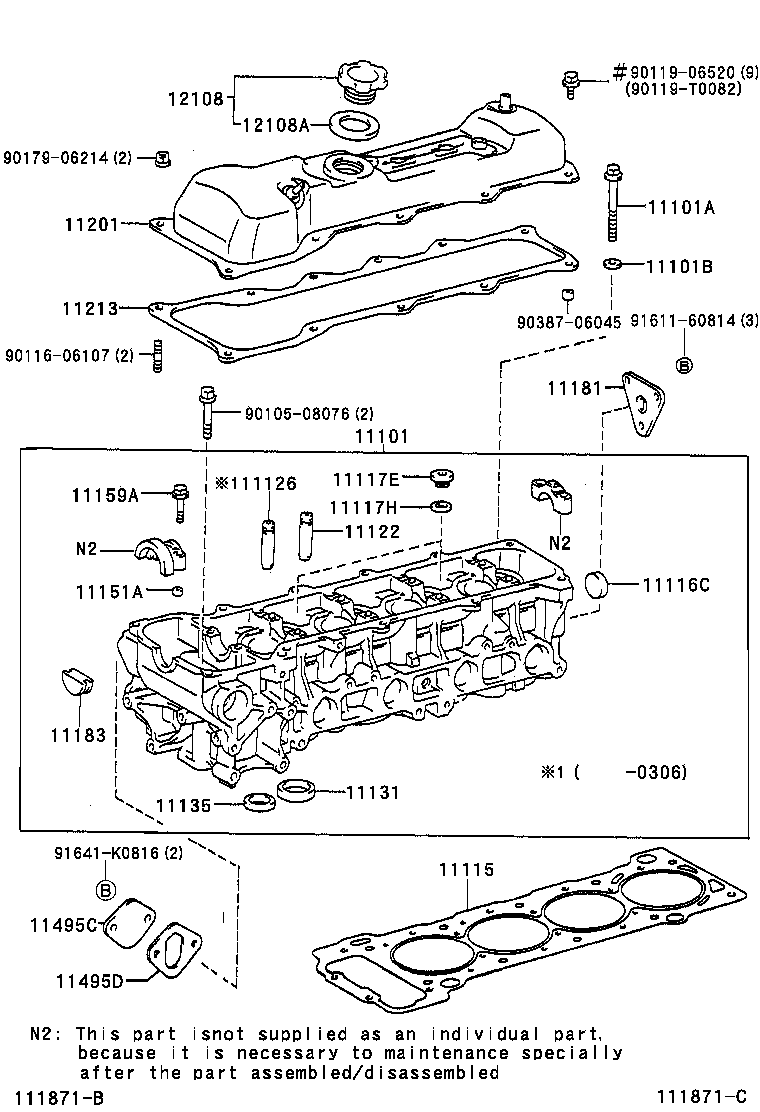 11101-05010 HEAD SUB-ASSY, CYLINDER product image