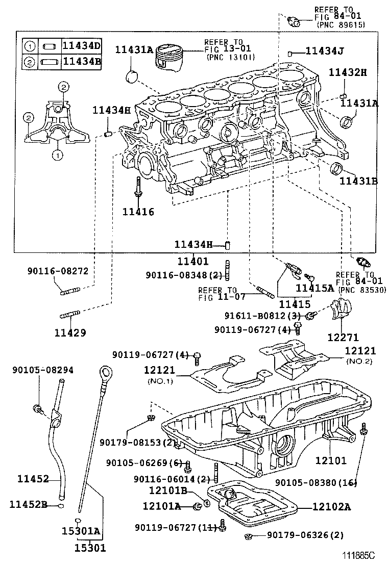 12102-46061 PAN SUB-ASSY, OIL, NO.2 product image