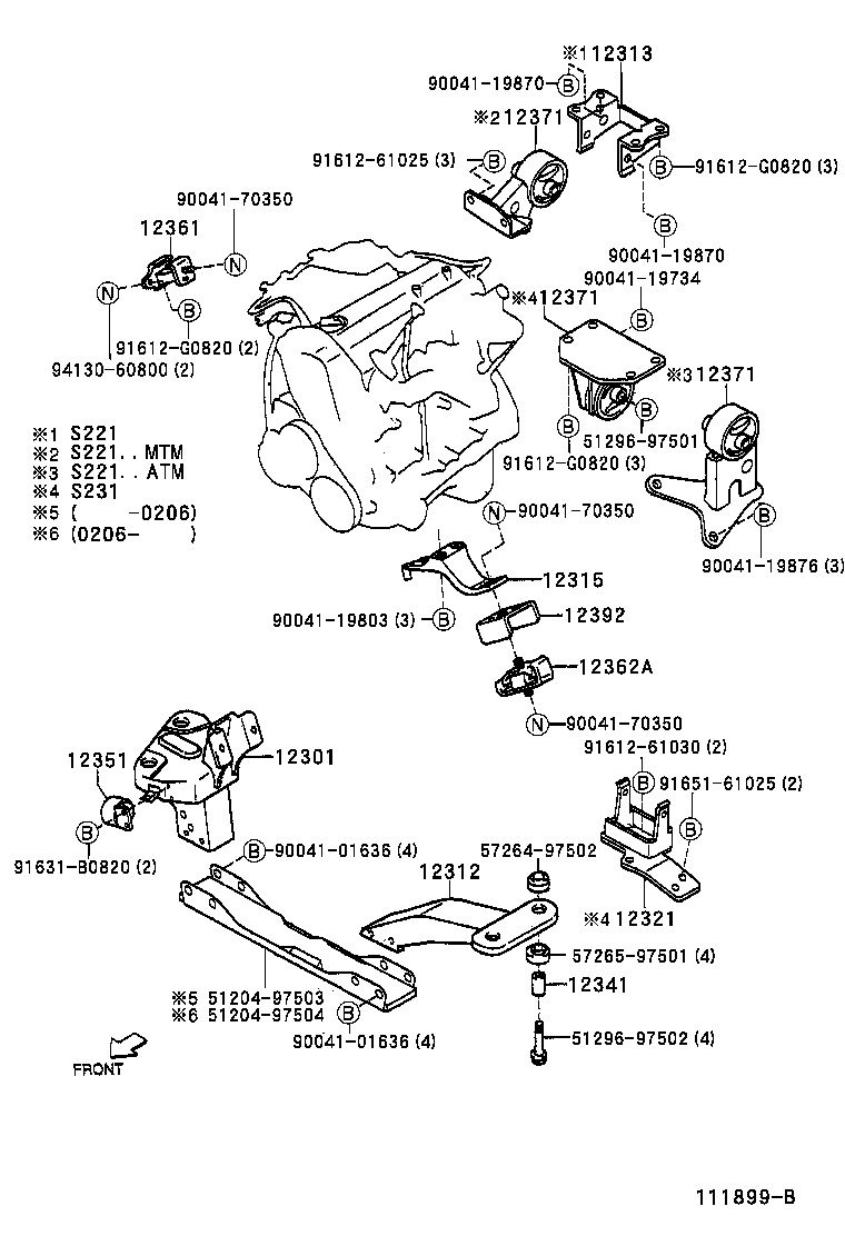 12341-87501 SPACER, ENGINE MOUNTING product image