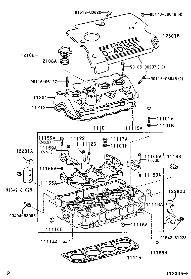 11101-28010 HEAD SUB-ASSY, CYLINDER product image