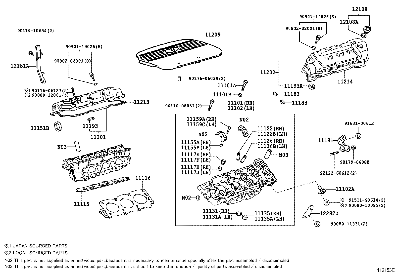 11101-09132 HEAD SUB-ASSY, CYLINDER product image