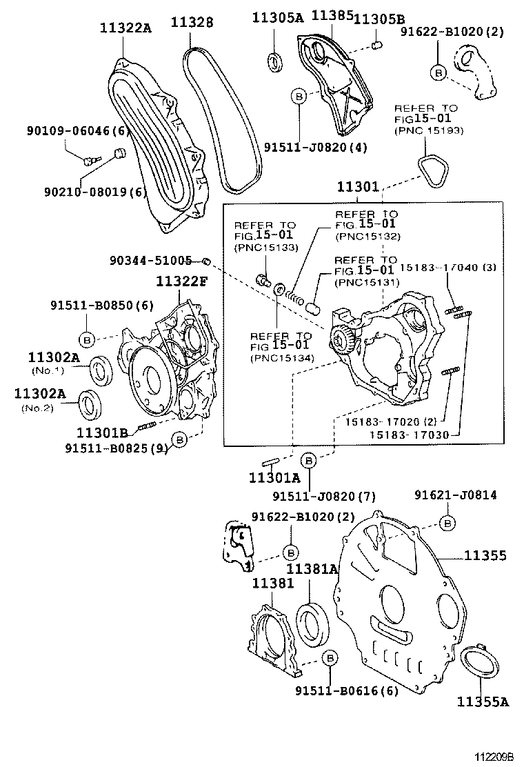 11301-17050 CASE SUB-ASSY, TIMING GEAR product image