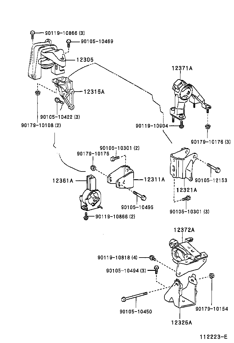 12351-22080 DAMPER, ENGINE MOUNTING product image