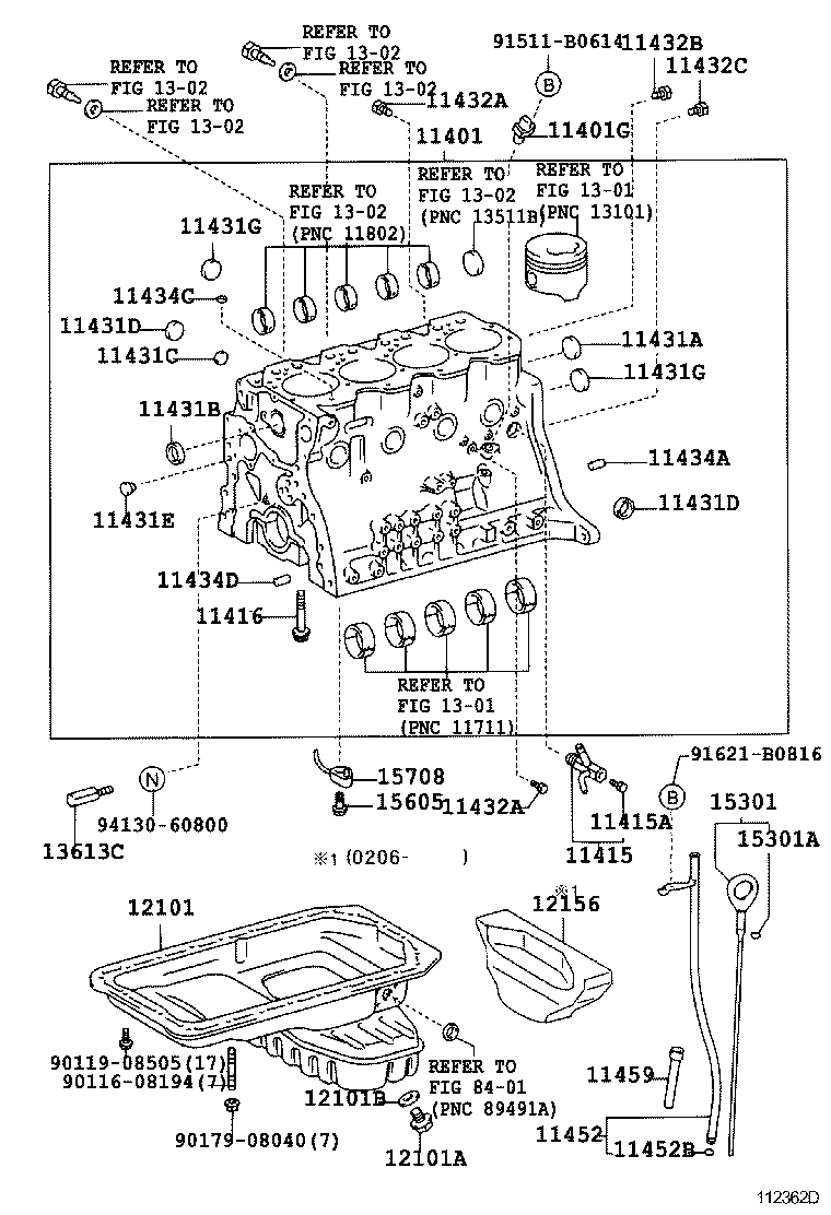 11401-78210 BLOCK SUB-ASSY, CYLINDER product image
