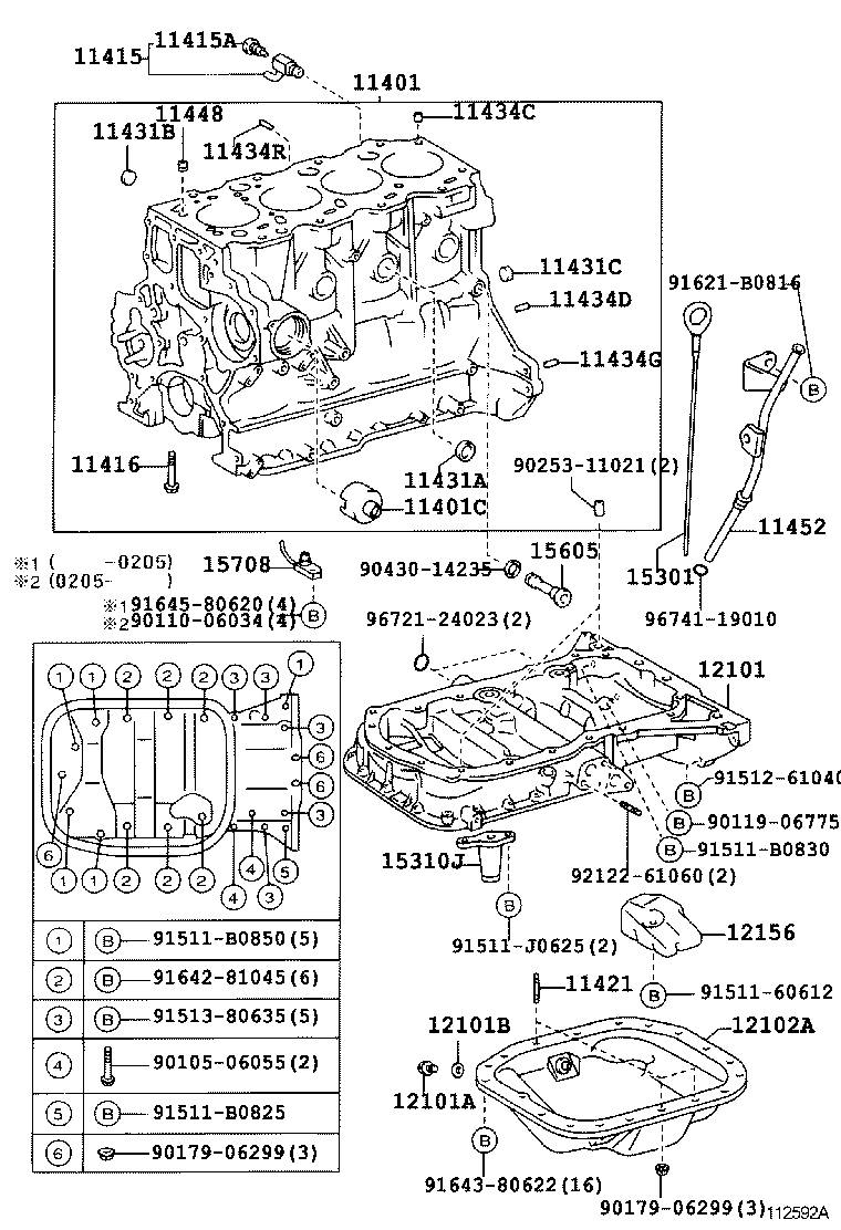 91511-K0840 BOLT(FOR CRANKSHAFT BEARING CAP SET) product image