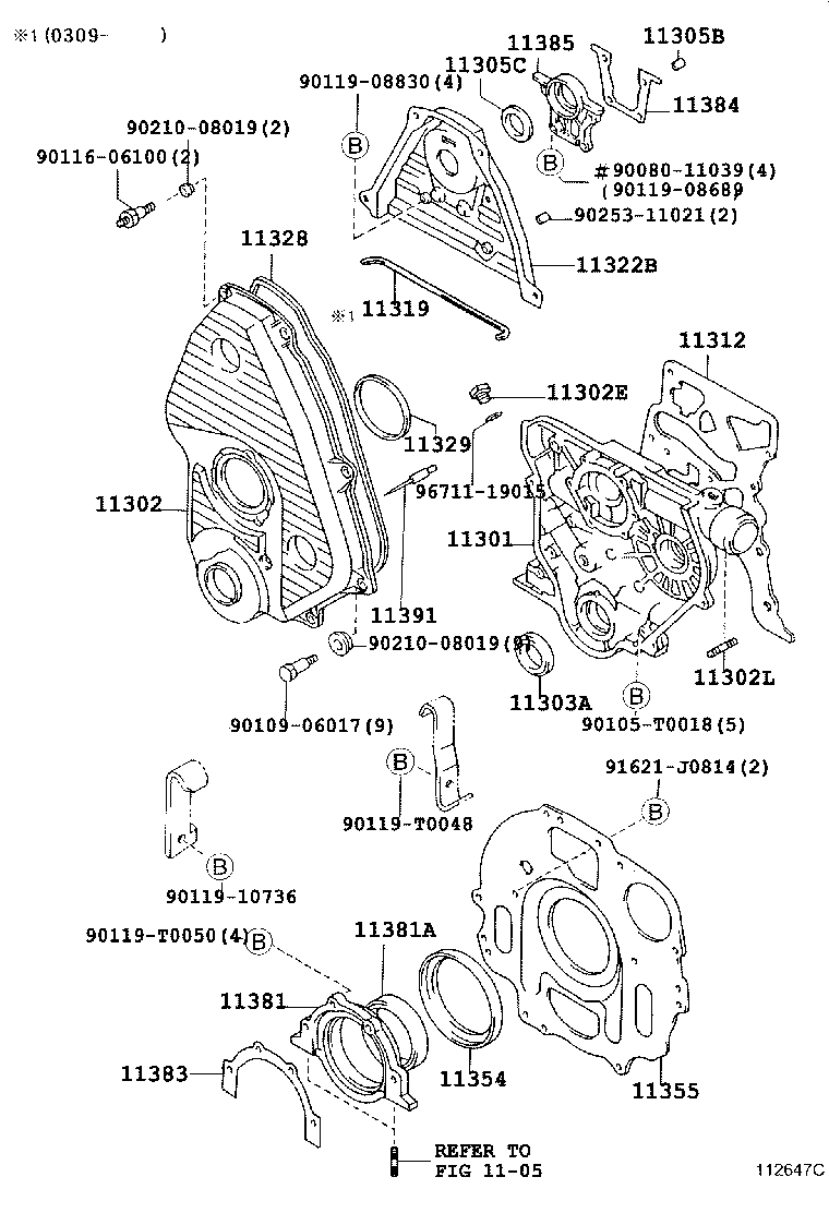 11311-05012 CASE SUB-ASSY, TIMING GEAR product image