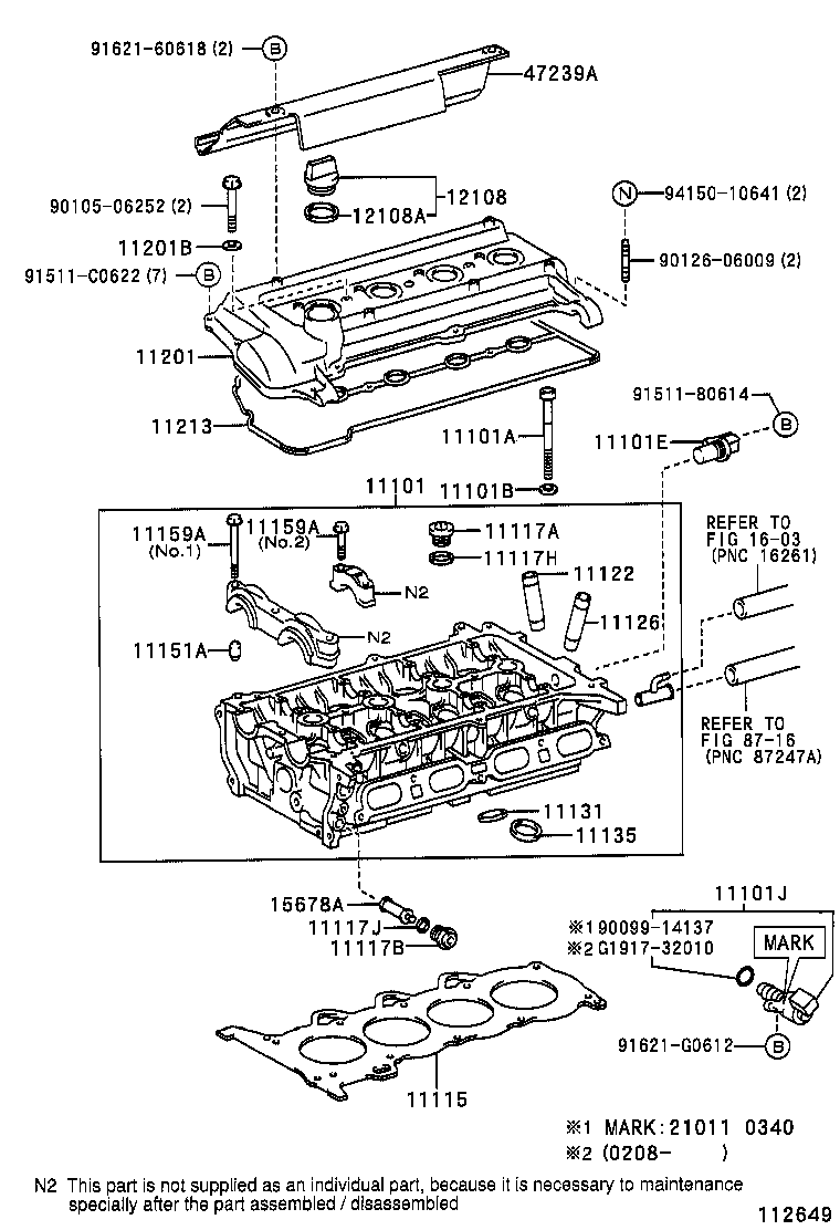 11201-21061 COVER SUB-ASSY, CYLINDER HEAD product image