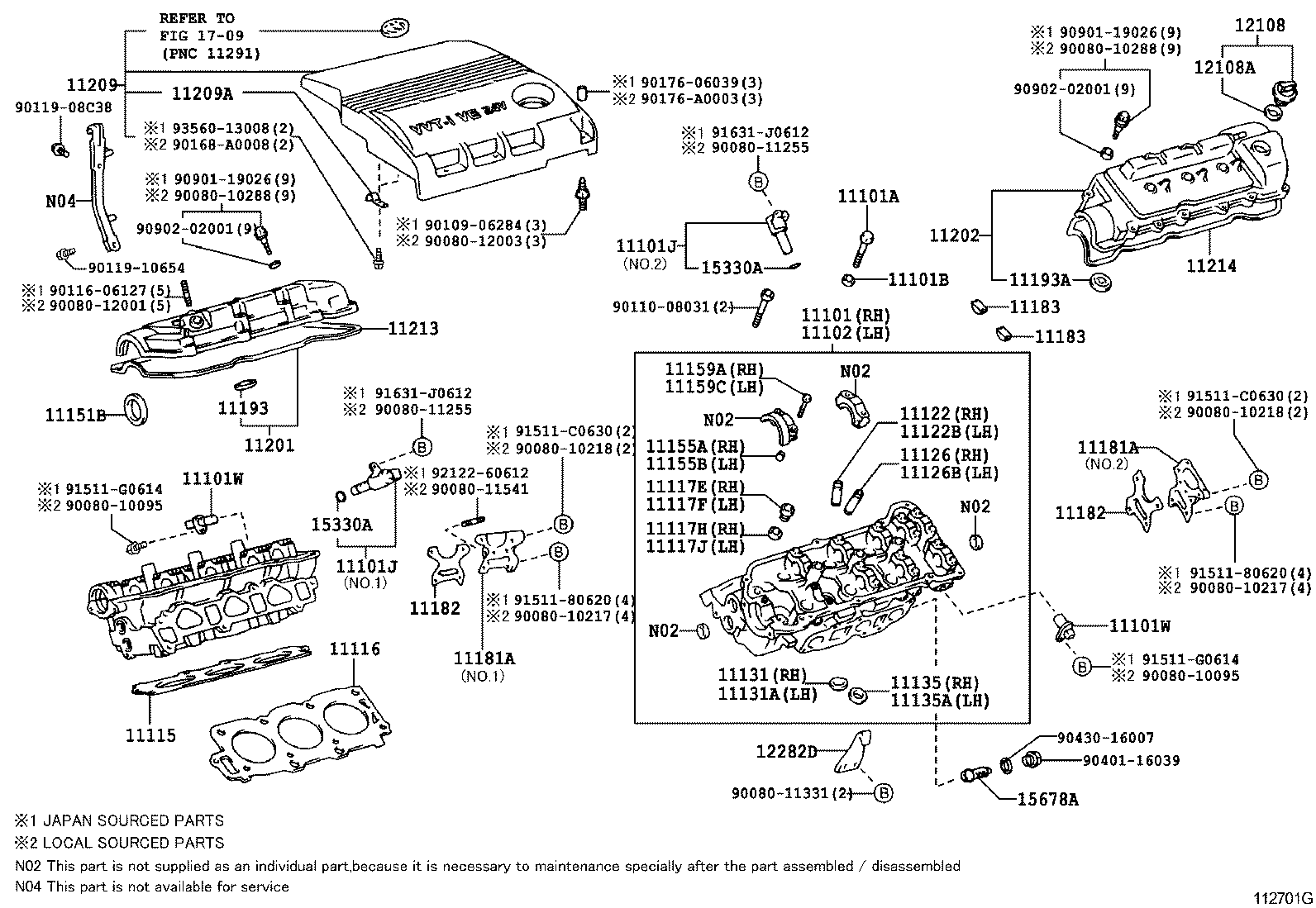 11101-09132 HEAD SUB-ASSY, CYLINDER product image