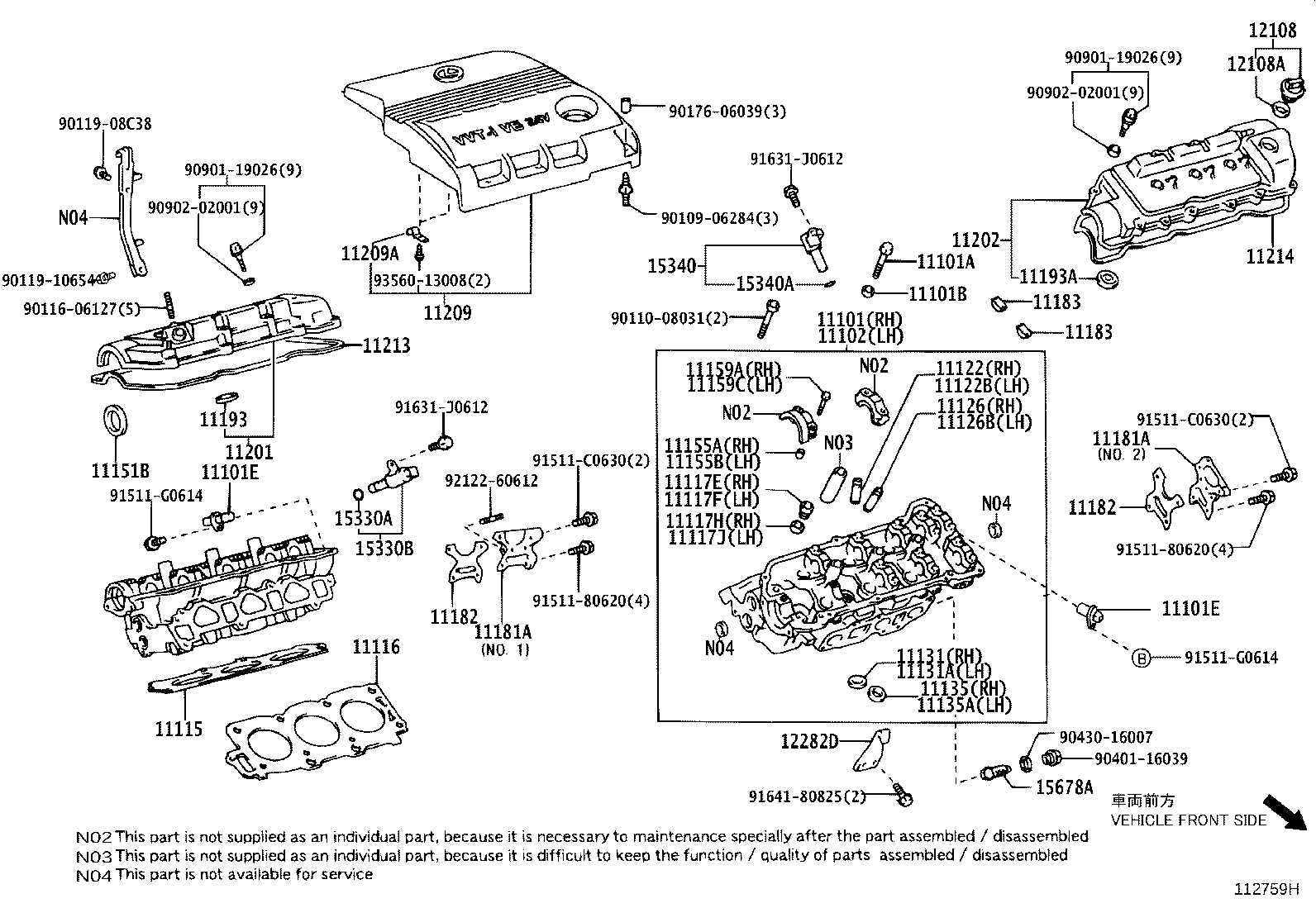 11101-09150 HEAD SUB-ASSY, CYLINDER product image