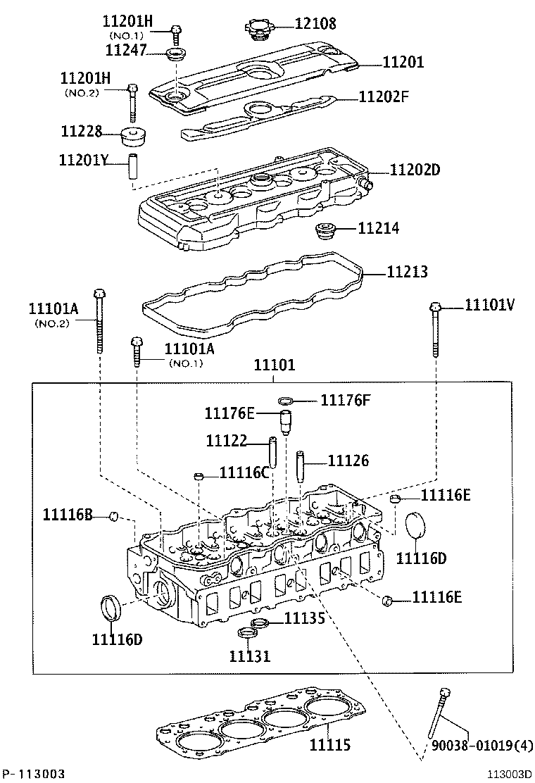 11101-78070 HEAD SUB-ASSY, CYLINDER product image