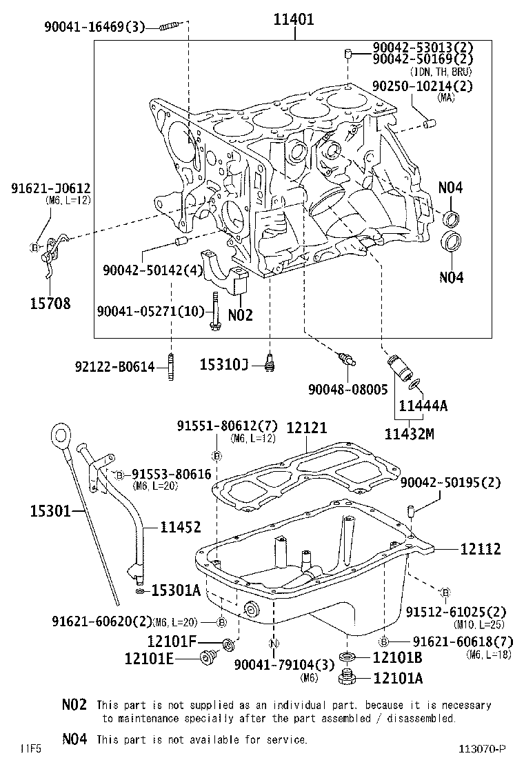 11452-BZ010 GUIDE, OIL LEVEL GAGE product image
