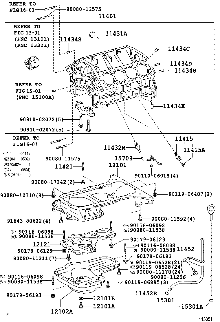 90080-12009 BOLT, STUD(FOR OIL PAN) product image