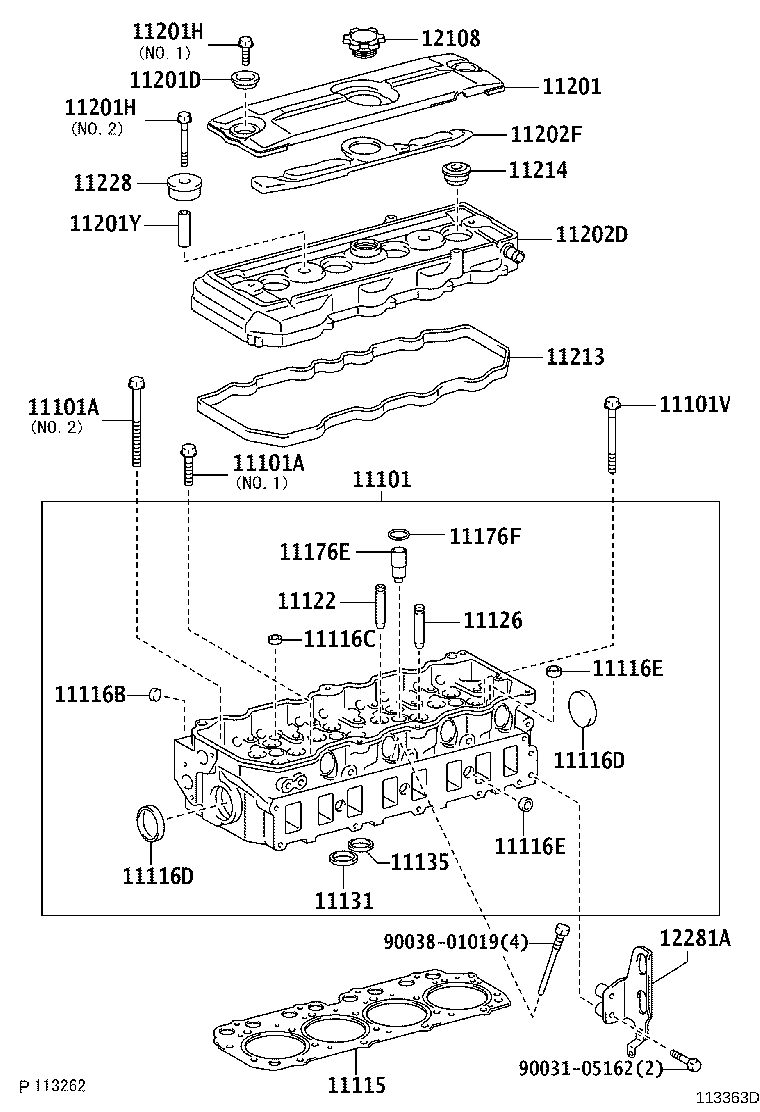 11101-78180 HEAD SUB-ASSY, CYLINDER product image