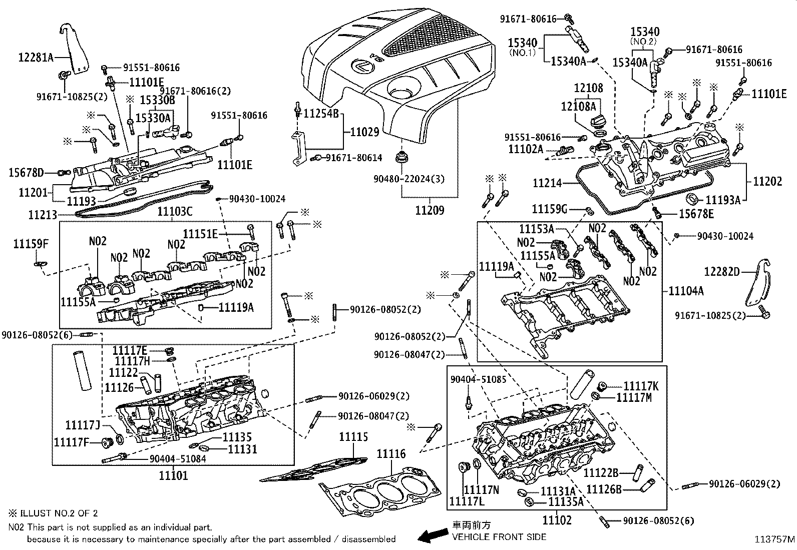 11101-39596 HEAD SUB-ASSY, CYLINDER product image