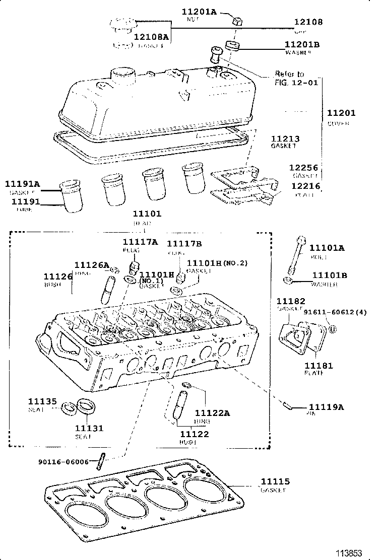 11101-64240 HEAD SUB-ASSY, CYLINDER product image