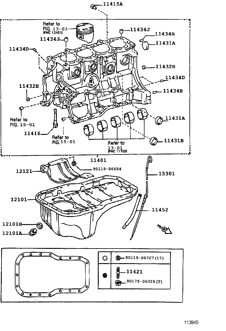 11401-09060 BLOCK SUB-ASSY, CYLINDER product image