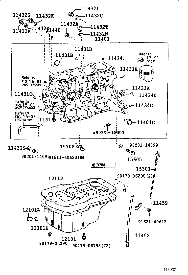 11401-09060 BLOCK SUB-ASSY, CYLINDER product image