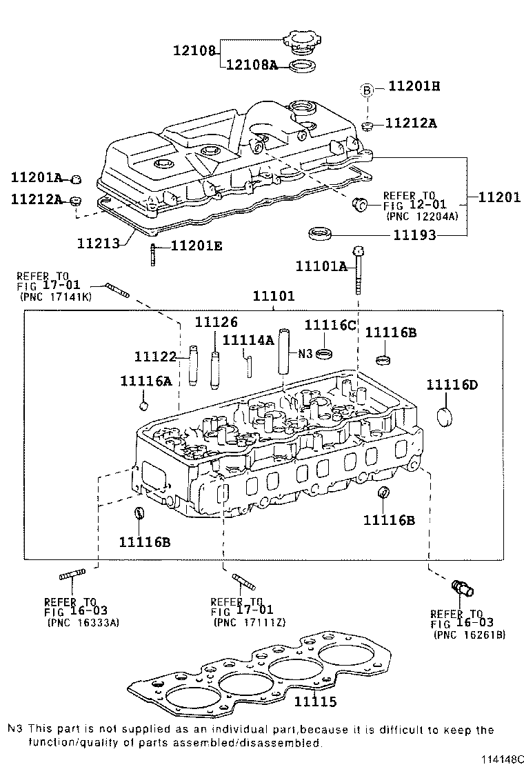 11101-49387 HEAD SUB-ASSY, CYLINDER product image
