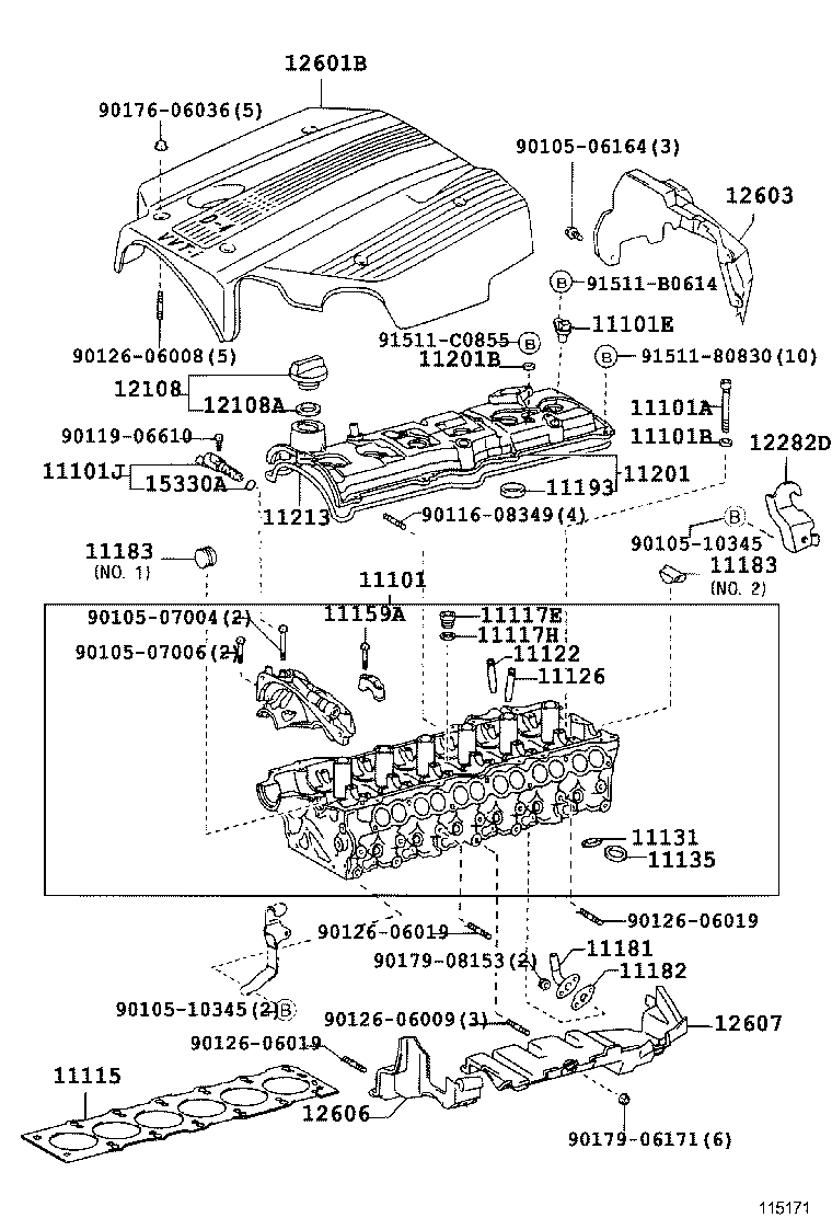 11101-49426 HEAD SUB-ASSY, CYLINDER product image