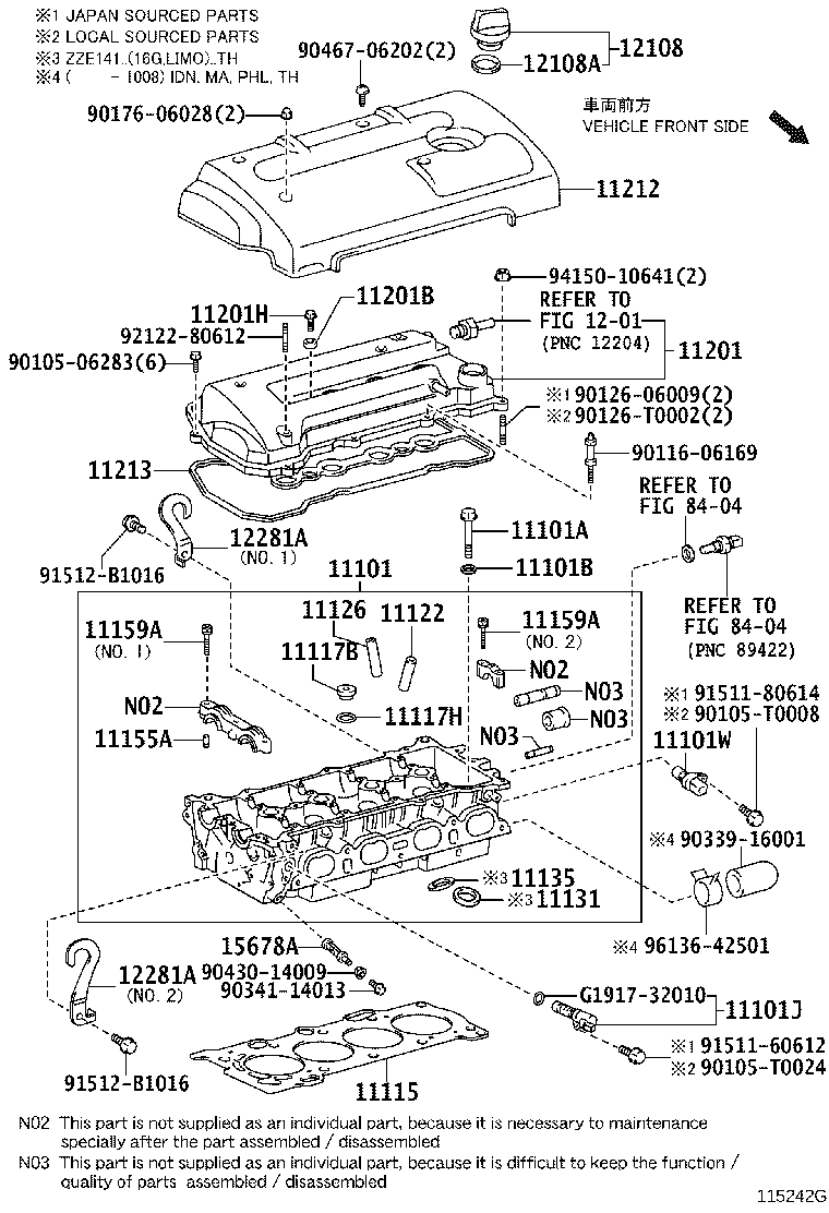 11101-39736 HEAD SUB-ASSY, CYLINDER product image