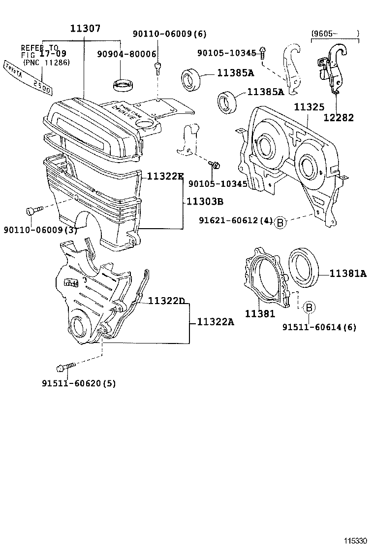11302-50030 COVER, TIMING BELT, NO.1 product image