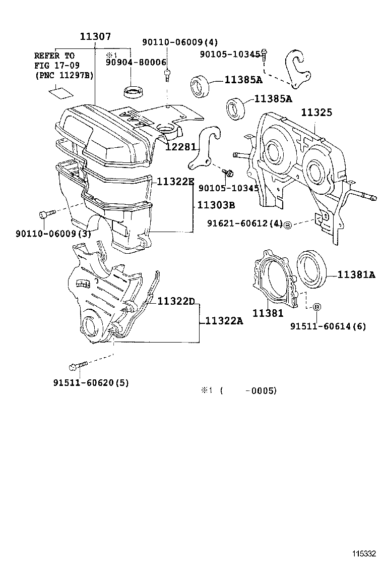 11304-46020 COVER, SUB-ASSY, TIMING BELT, NO.3 product image