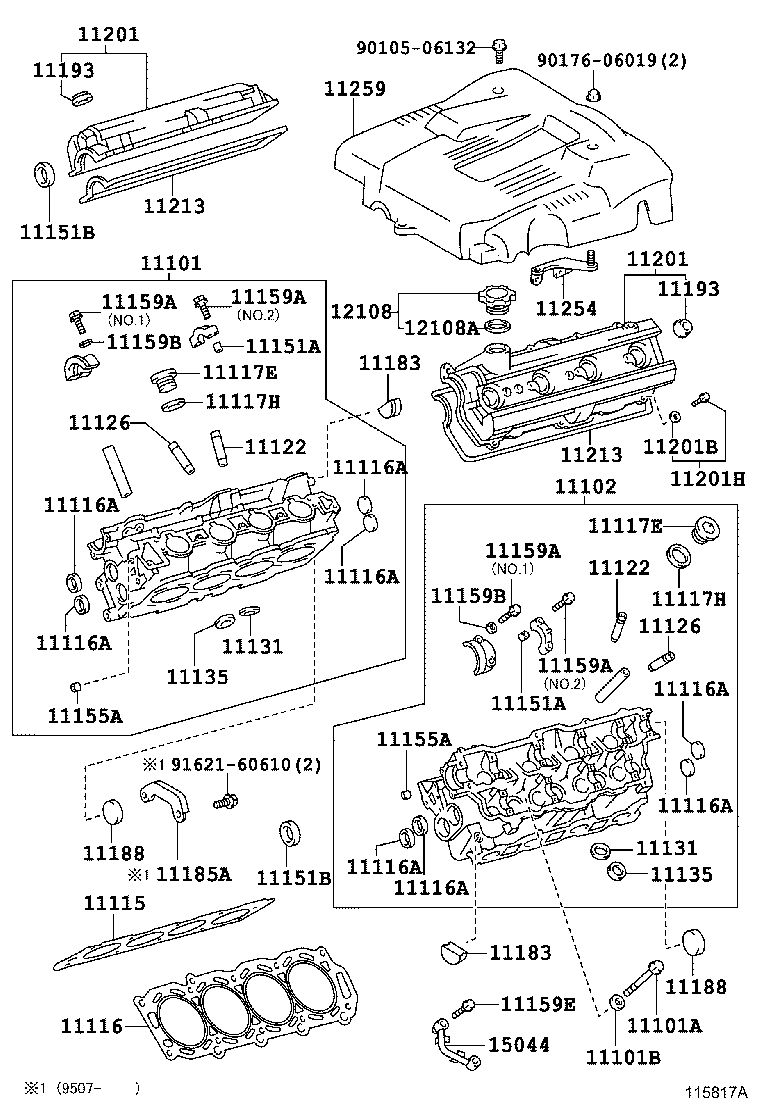 11101-59157 HEAD SUB-ASSY, CYLINDER product image