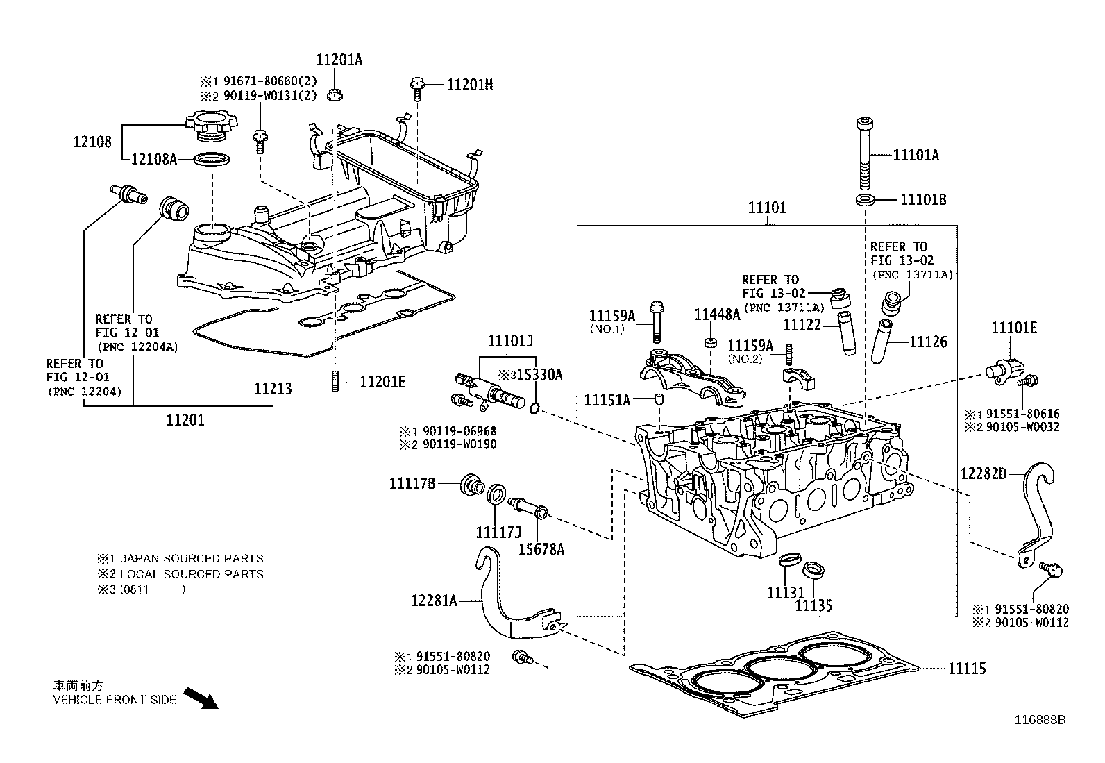 11101-33050 HEAD SUB-ASSY, CYLINDER product image