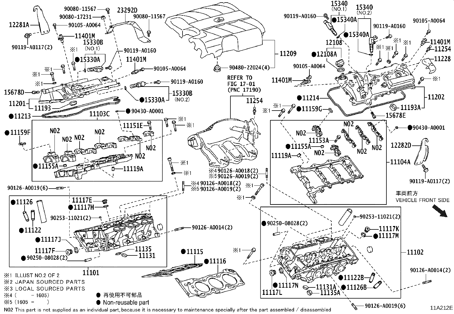 11101-09345 HEAD SUB-ASSY, CYLINDER product image