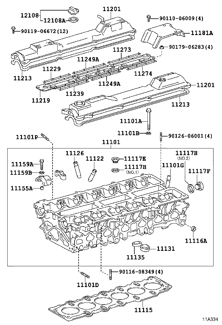 11101-49348 HEAD SUB-ASSY, CYLINDER product image