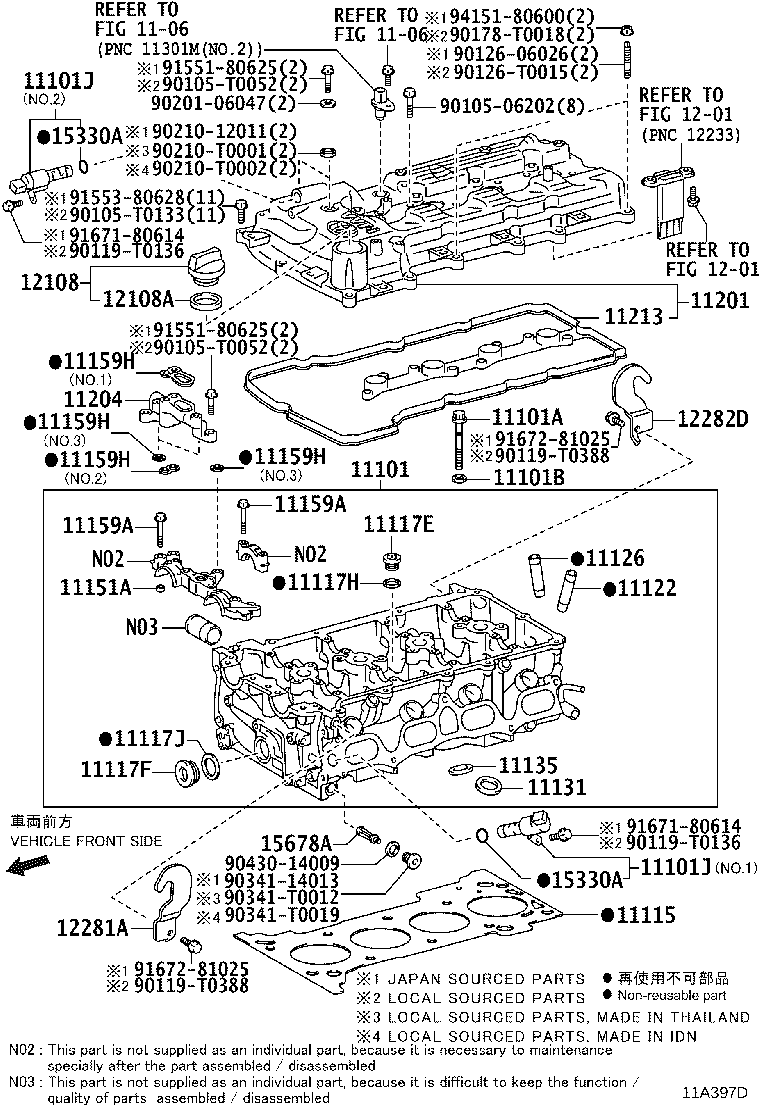 11101-0C220 HEAD SUB-ASSY, CYLINDER product image