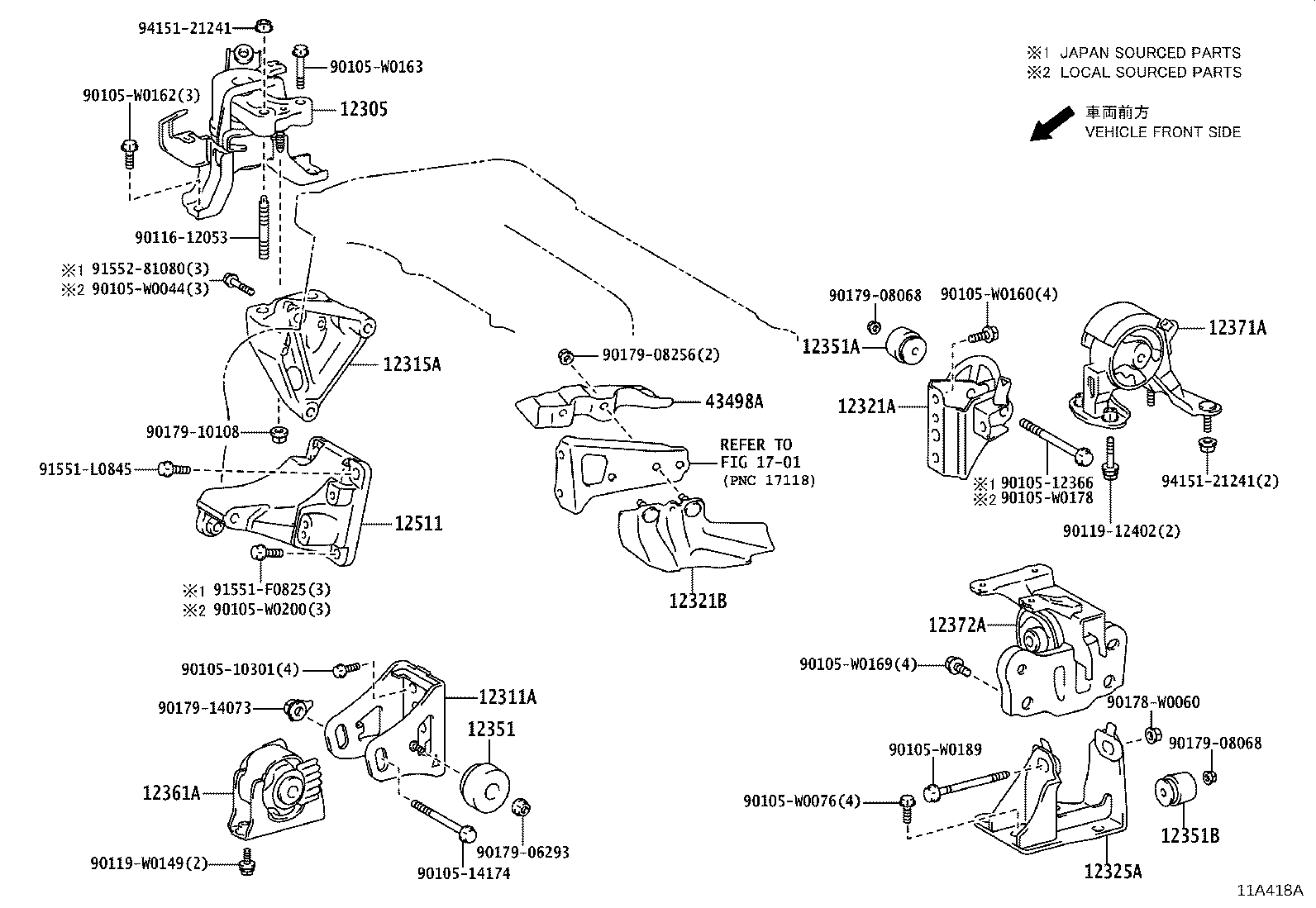 12372-0T100 INSULATOR, ENGINE MOUNTING, LH(FOR TRANSVERSE ENGINE) product image