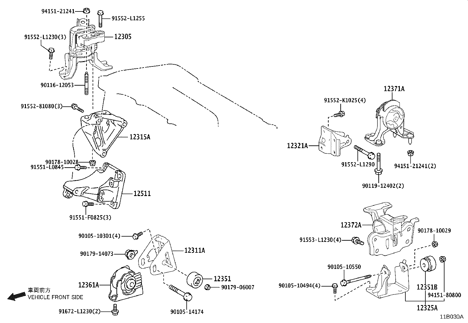12351-28090 DAMPER, ENGINE MOUNTING product image