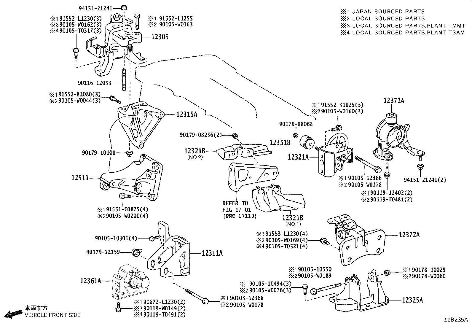 12372-0N110 INSULATOR, ENGINE MOUNTING, LH(FOR TRANSVERSE ENGINE) product image