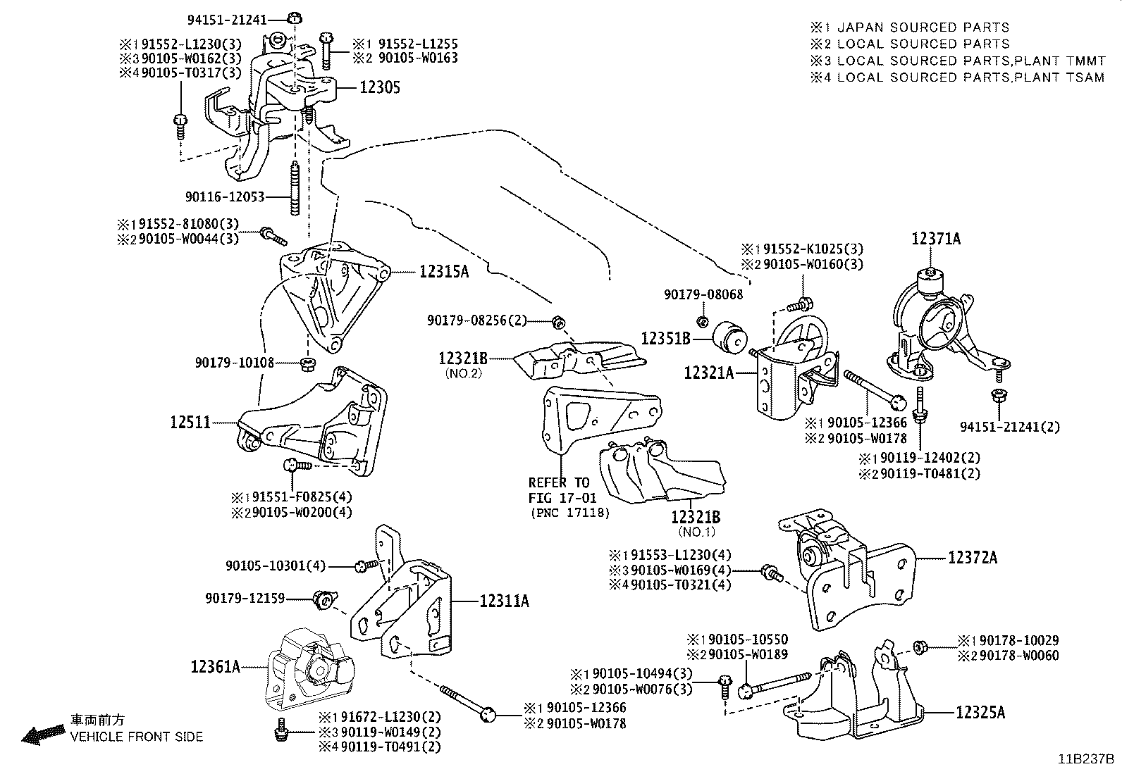 12372-0N110 INSULATOR, ENGINE MOUNTING, LH(FOR TRANSVERSE ENGINE) product image