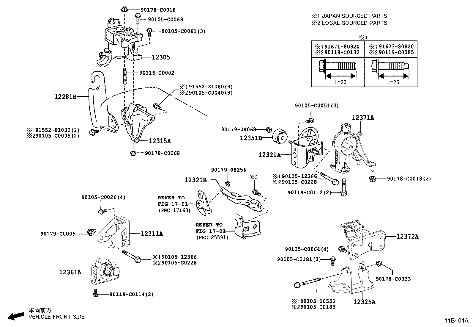 12281-0Y090 HANGER, ENGINE, NO.1 product image